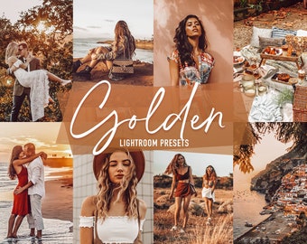 8 Lightroom Presets GOLDEN Lightroom Mobile Presets,  Family Fall Presets, Instagram Autumn Presets, Warm Photo Filter