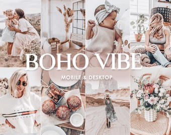 Boho Vibe Lightroom Presets: Mobile & Desktop Fotofilter (DNG, XMP)