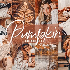 Lightroom Mobile Presets, PUMPKIN, Autumn Fall Lightroom Desktop Presets for Bloggers, Halloween Presets For Instagram, Lifestyle Filter