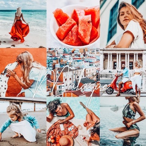 4 Lightroom Mobile Presets MALAGA, Lebendige Lifestyle Presets, Iphone Presets Hell, Fotografie Preset, Reise Preset, Foto Verbesserung