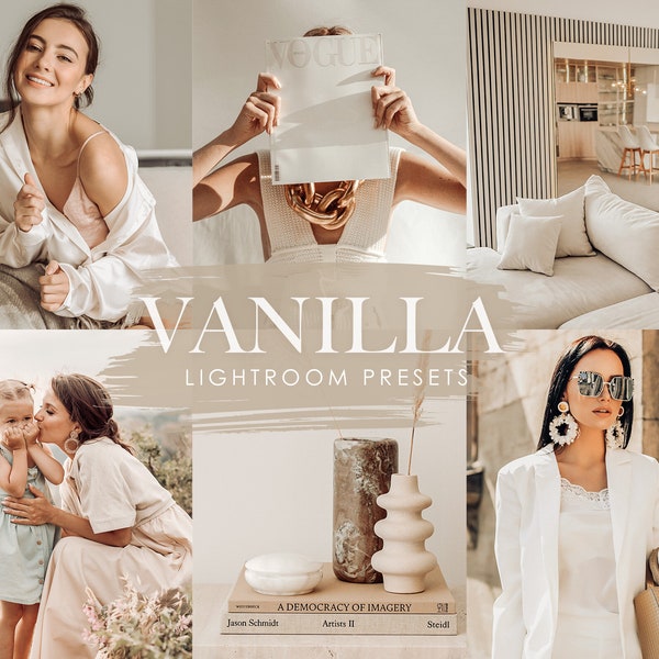 10 Mobile Lightroom Presets VANILLA, Beige Clean Photo Editing Filter, Instagram Presets for Influencers, Creamy Presets