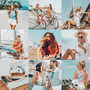 4 Mobile Lightroom Presets Desktop CAPRI Blogger Presets / Travel Influencer Presets / Outdoor Instagram Presets / Summer Bright