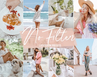 Lightroom Presets NO FILTER, Mobile and Desktop Presets, Natural Photo Filter, Instagram Preset, Real colors Lightroom Presets for Bloggers