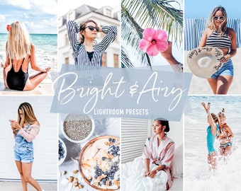 BRIGHT AIRY 4 Lightroom Mobile Presets, Instagram Presets für Blogger, Bright Presets, Fotofilter, Outdoor Lightroom Presets