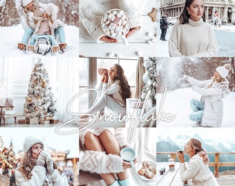 Winter Lightroom Presets: Snowflake Photo Filter (DNG, XMP)