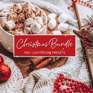 100+ Christmas Lightroom Preset Bundle, Mobile & Desktop Presets, Xmas Presets, Holiday Festive Photo Filters, Winter Presets