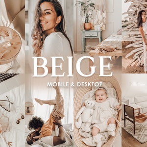 10 Lightroom Presets BEIGE, Mobile Desktop Presets, Blogger Presets for Lightroom, Warm Instagram Preset, Lifestyle Fall Photography Filter image 1