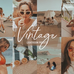 9 Lightroom Mobile Presets VINTAGE Desktop Presets, Warm Soft Filters, Retro Summer Presets for Bloggers, Instagram Presets, Photo Editing