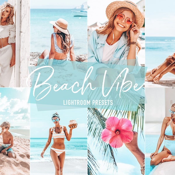 10 préréglages mobiles Lightroom Beach Vibe Desktop Presets, préréglages d’été d’influenceurs, filtre Instagram pour les blogueurs, préréglages de voyage à la plage