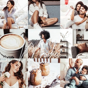 4 Lightroom Mobile Presets MOCHA Desktop Presets, Instagram Lifestyle Blogger Photo Filter DNG, Brown Minimal Everyday Preset