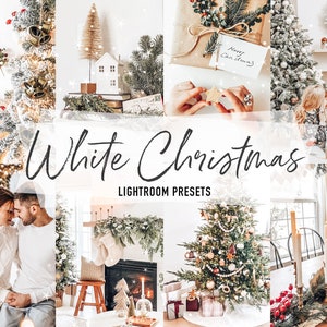 10 Mobile Lightroom Presets WHITE CHRISTMAS Desktop Presets Winter Holiday Presets Warm Blogger Lightroom Presets