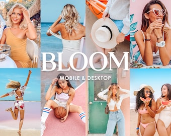 BLOOM Mobile Lightroom Presets: Warm, Bright Photo Filter (DNG & XMP)