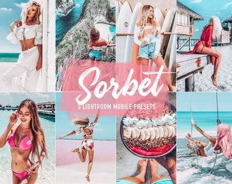 Sorbet Mobile Lightroom Presets: Bright Beach Photography (DNG)
