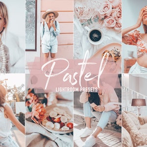 8  Lightroom Mobile & Desktop Presets, Bright Instagram Filters for Bloggers, Pastel Presets, Light Airy Outdoor Photo Editing Preset