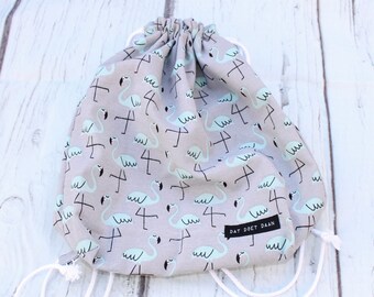 Sac à dos/sac de sport motif flamant rose pour tout-petits et enfants d'âge préscolaire | M