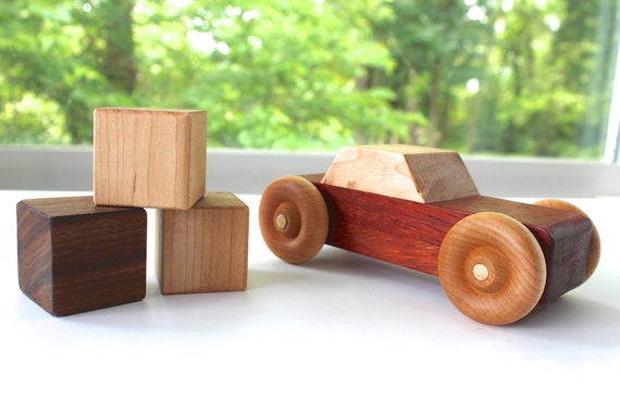 wooden block cars