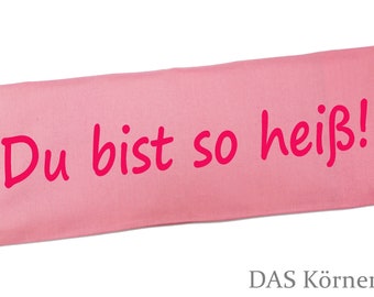 DAS Körnerkissen rosa mit Wunschtext