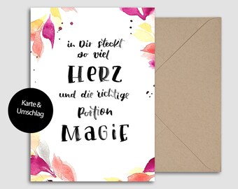Card "Heart and Magic"