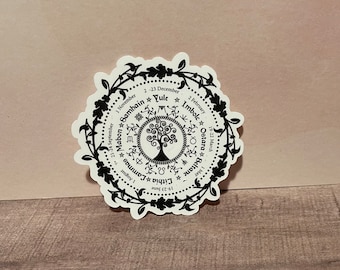 Wheel Of The Year Sticker, Witchy Pagan Calendar