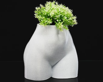 Dekovase 3D-Druck Unterkörper Minimalistisch Modern | Dekorative Blumenvase Skandi Home Decor | Wohnzimmer Tischdeko Geschenkidee Einweihung