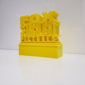 Logo FOX Searchlight Pictures / Stampato in 3D / Logo personalizzato / Varie opzioni di dimensioni e colori