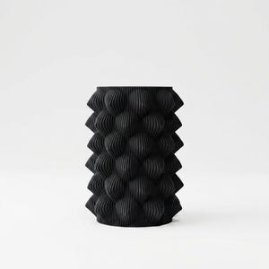 3D Printed Geometric Vase – Spikey Textured Modern Flower Pot, Architectural Abstract Design