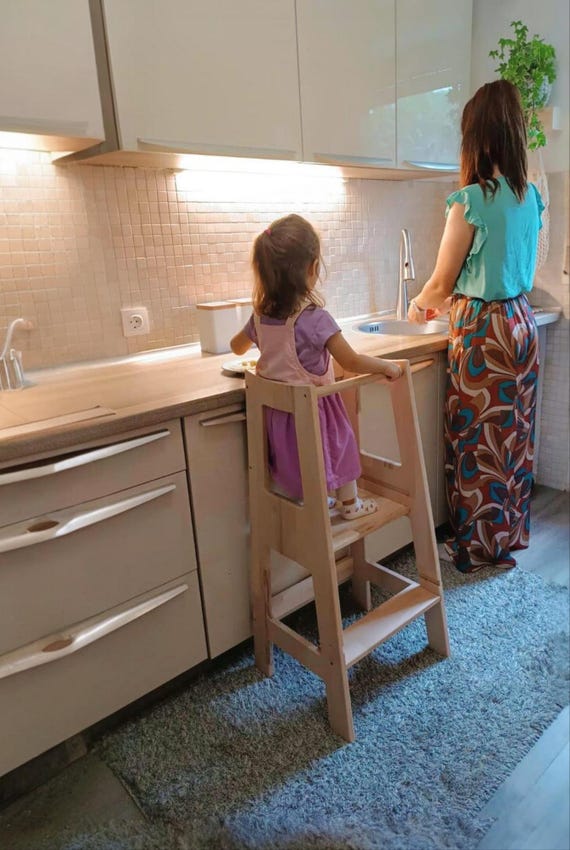 Lernturm auf Buchenholz