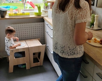 Tour d'apprentissage - table enfant SWUPP avec barre de protection supplémentaire