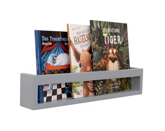 Kinder Bücherregal aus Holz – Montessori Wandregal – Wand Bücherregal Kinderzimmer – Hängendes Bilderregal für Kinder – Holzregal Kinder