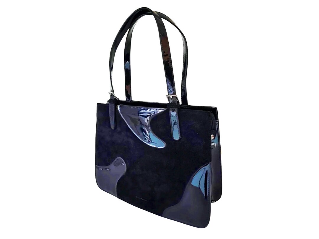 Tatiana mini logo top and patent leather satchel