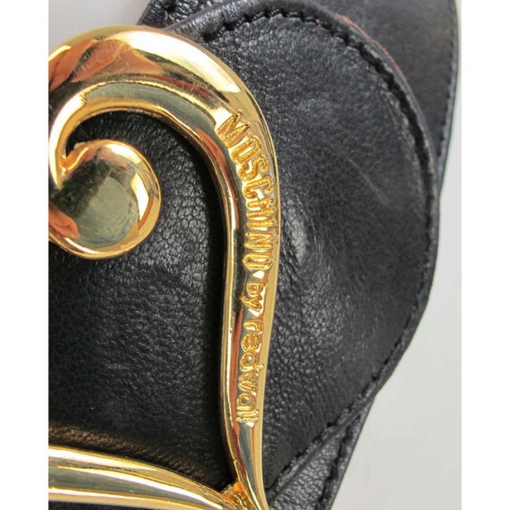 MOSCHINO REDWALL 80's gold heart shapped teardrop… - image 2