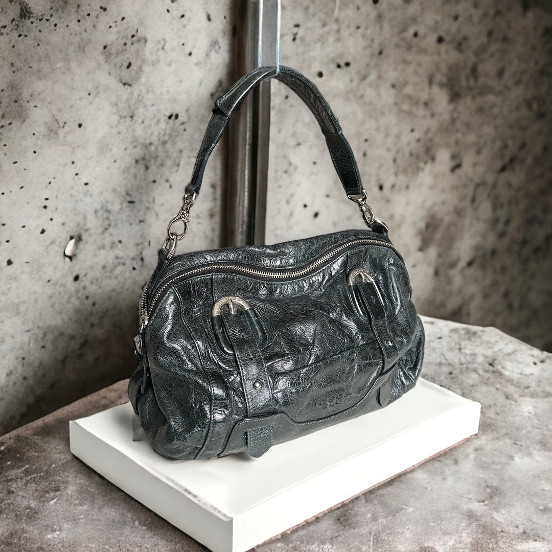 Tosca Blu Vintage Distressed Leather Hobo Bag: Italian Designer Shoulder  Bag