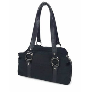 EMPORIO ARMANI ladies logo canvas and leather small bag, designer ladies bag