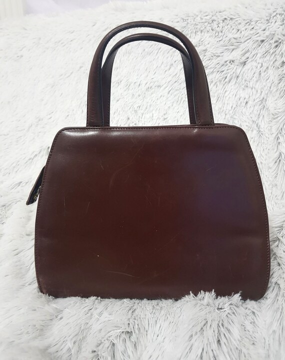 2YK Tough ladies collection love from 1529 Dimen bag vintage with leather part Vintage LORBAC Leather Handbag: Brown Italian Designe… - Gem main image 3