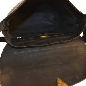 CONDOR vintage 80's woman black crock embossed leather bag image 10