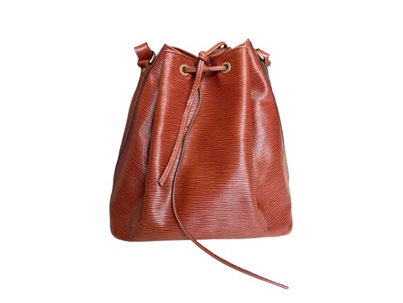 Vintage Louis Vuitton Petit Noe Red Epi Leather Bucket Bag