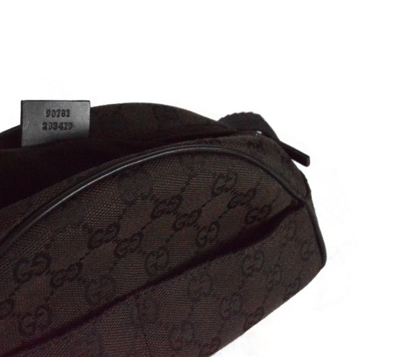 Black GG-jacquard coated-canvas and leather belt bag