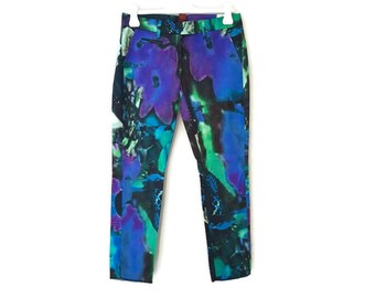 Pantalones tobilleros de algodón DONDUP con estampados abstractos art déco de colores y pierna recta, talla Italia S