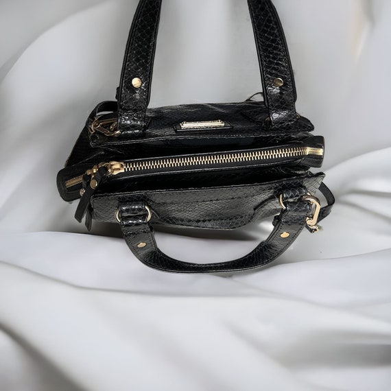 MAX MARA python embossed black medium leather sho… - image 7