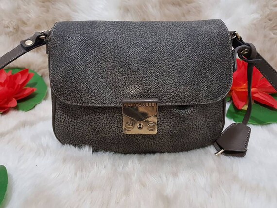 BORBONESE padlock leather shoulder small cross bo… - image 7