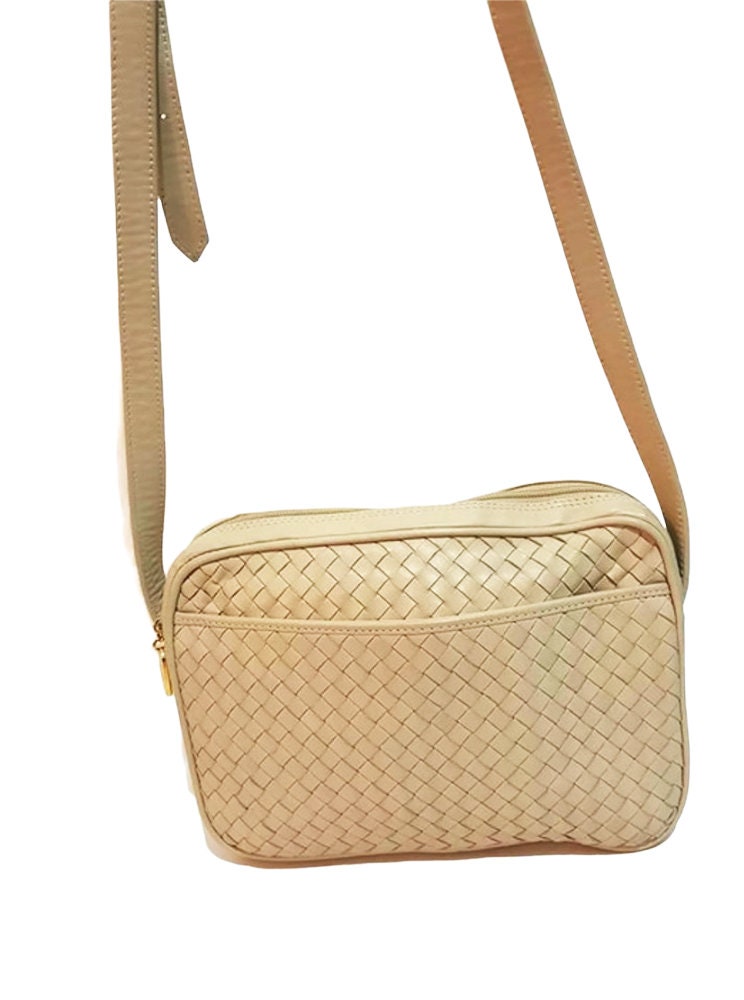 バッグ・カバンその他 DUVETICA Jumi S Beige Women's Crossbody Bag V-25N-VDCR1515N- COSCI by GUCCI Deadstock Woven Bottega Style Beige Medium