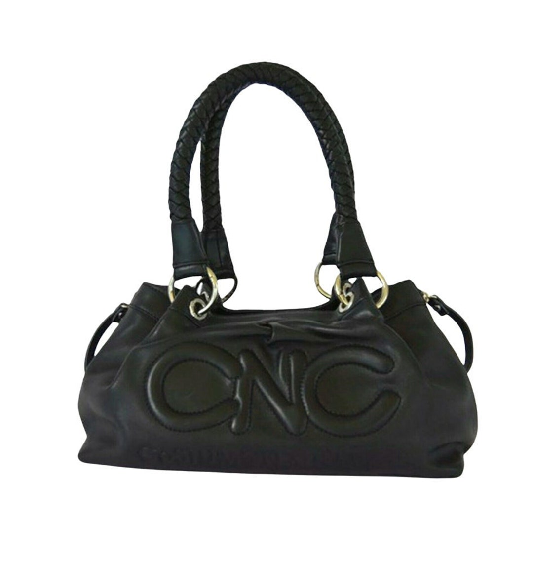 CNC COSTUME NATIONAL Logo Quilted Soft Leather Braided Straps