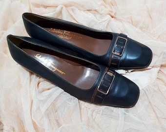 Salvatore Ferragamo Brown Leather Pumps - Size 40