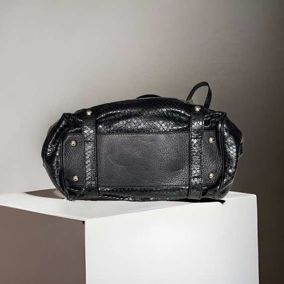 MAX MARA python embossed black medium leather sho… - image 3