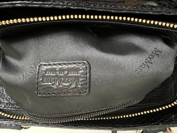 MAX MARA python embossed black medium leather sho… - image 6