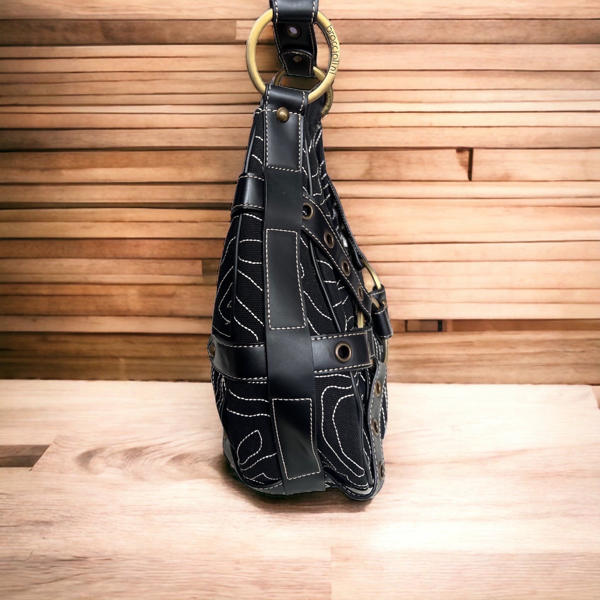 HOUSE OF DEREON | Bags | Beyoncs House Of Dereon Collection Black Studded  Hobo Shoulder Bag | Poshmark