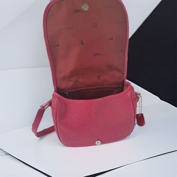 Longchamp pink leather bag clearance