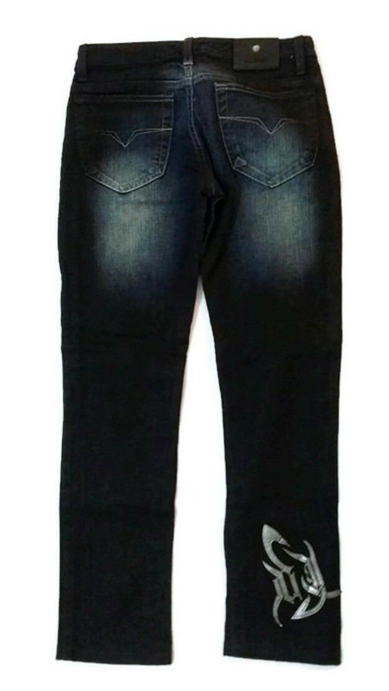 VERSACE Jeans Couture woman straight leg flower trimmed denim pants S