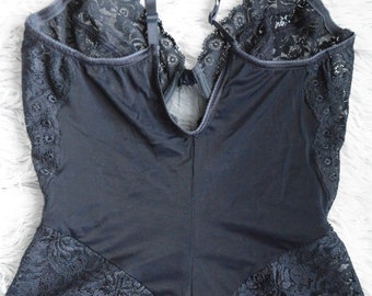 LA PERLA Woman Lace Flower Patterns Unpadded Body Suit, XL. Dark Blue Woman  Intimate Body Lingerie. Xl. -  Australia