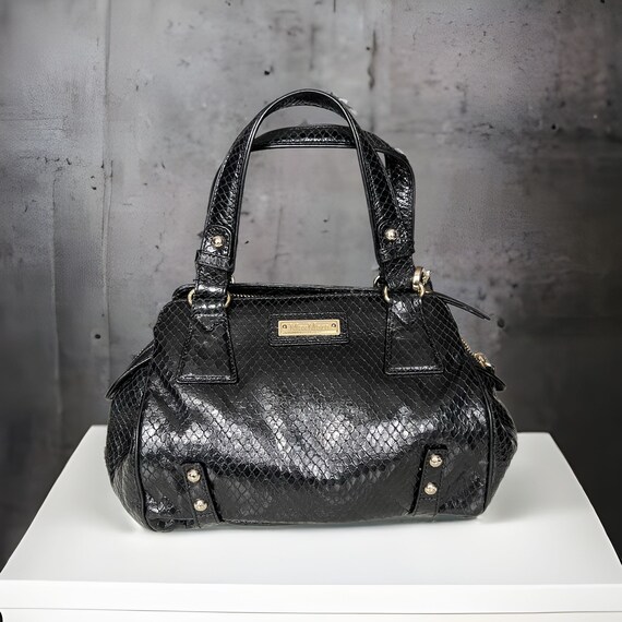 MAX MARA python embossed black medium leather sho… - image 9